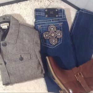 Miss Me crown star skinny jeans